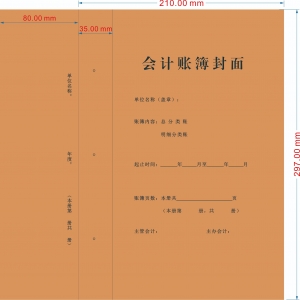 装订左边会计账簿封面